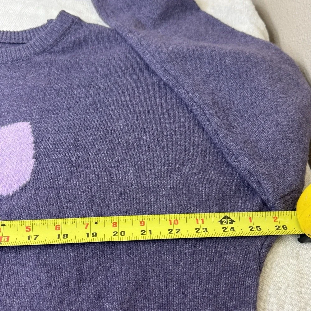 PURPLE BUTTERFLY SWEATER Womens Size Med Slouchy Dolman Sleeves Soft Girl Spring